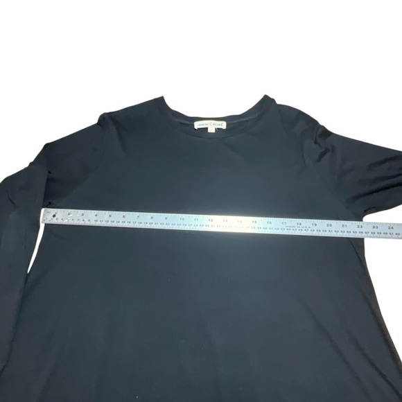 JOHNNY WAS CALME Bamboo & Organic Cotton Blend Long Sleeve Tee PomPom Trim Sz L - Picture 6 of 8